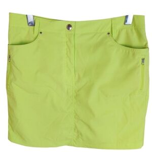 🍄3/50$🍄 NIVO by Lanctôt Golf Tennis Pickleball Fluo Neon Green Stretch Skorts